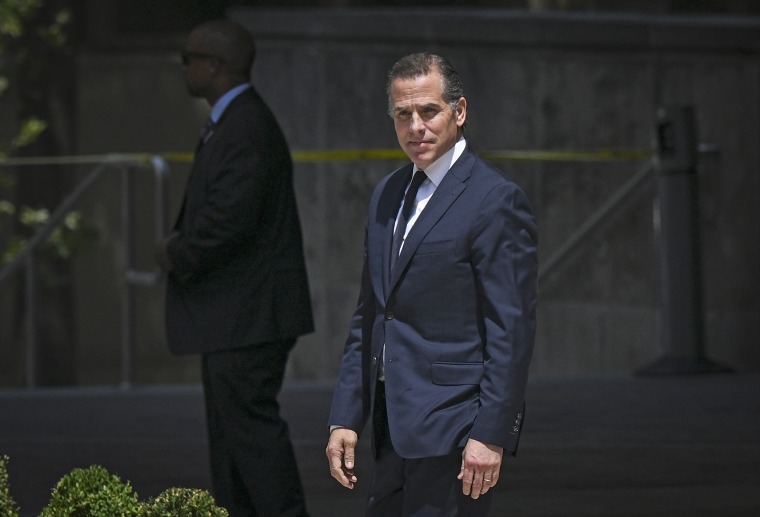 Image: Hunter Biden, President Joe Biden's son, leaves the U.S. District Courthouse in Wilmington, Del., Wednesday, July 26, 2023. (Kenny Holston/The New York Times)
