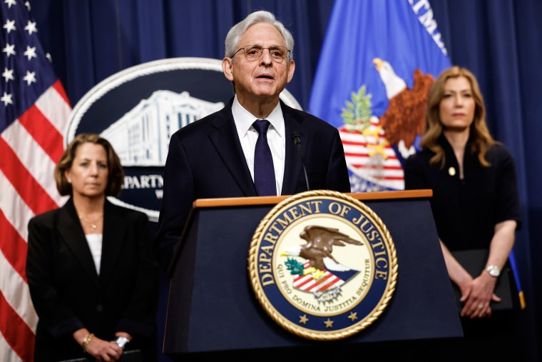 U.S. Attorney General Merrick Garland speaks during a news conference in Washington, DC. on June 23, 2023.