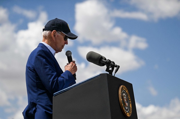 President Joe Biden in Tusayan, Ariz., on Aug. 8, 2023.