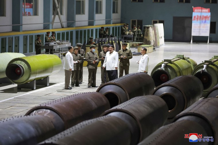 North Korean leader Kim Jong Un again toured major munitions factories and ordered a drastic increase in production of missiles and other weapons, state media said Monday, as the South Korean and U.S. militaries announced they will begin major drills next week to hone their joint capability against the North’s evolving nuclear threats.