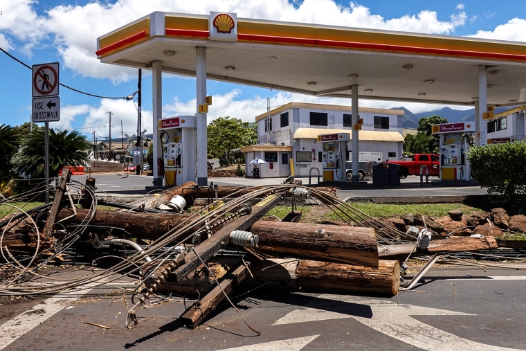 Damage in the beach town of Lahain after fire 