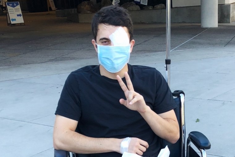 Nick Kharufeh after surgery.