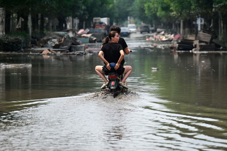 China's capital has been hit by record downpours in recent weeks, damaging infrastructure and deluging swaths of the city's suburbs and surrounding areas. In Hebei province, which neighbours Beijing, 15 were reported to have died and 22 were missing.