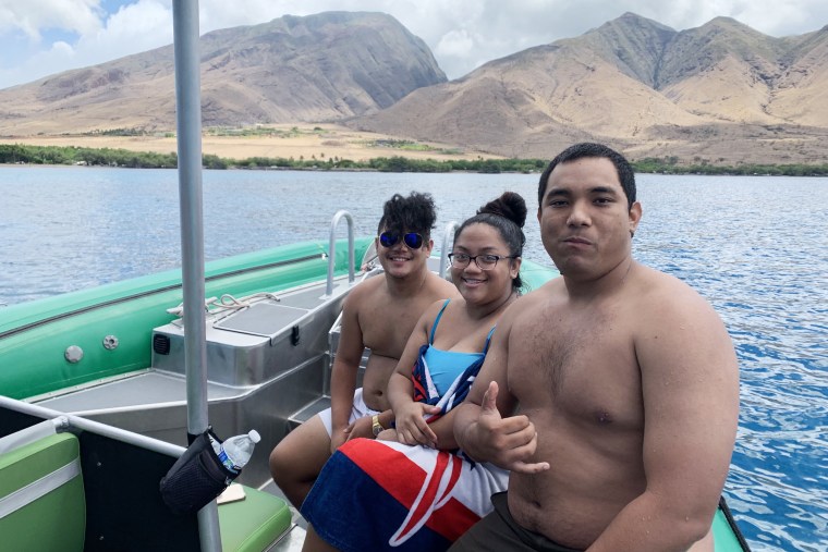 Missing 28-year-old Po’omaika’i Estores-Losano, right, with his two younger siblings, Kuulei and Braeden.