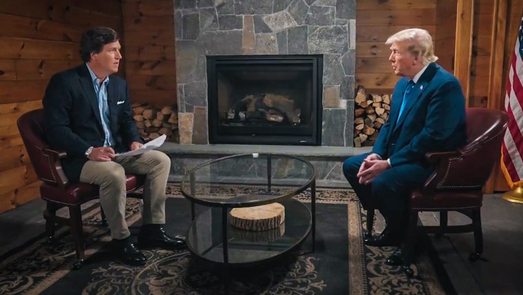 Tucker Carlson sits down for an interview with former President Donald Trump.