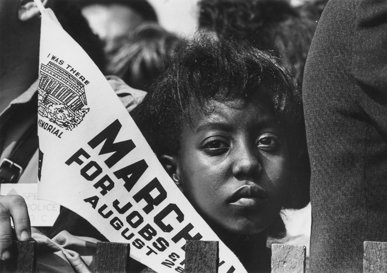 A young woman at the Civil Rights March on Washington, D.C., on Aug. 28, 1963.