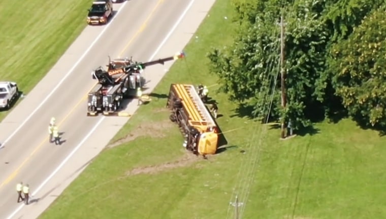 Ohio school bus crash: Child killed and over 20 injured on way to first day of elementary school