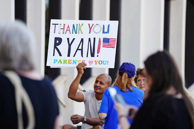 Supporters of school superintendent Ryan Walters 