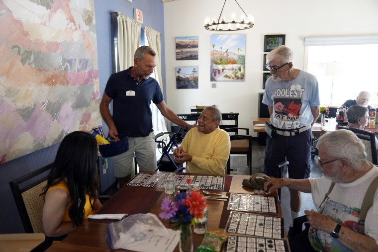 People play games at an LGBTQ+ assisted living facility