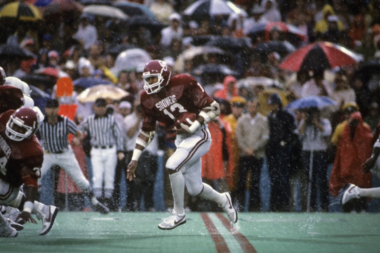 Oklahoma's Steve Sewell in action against Texas at in Dallas on Oct. 13, 1984. 