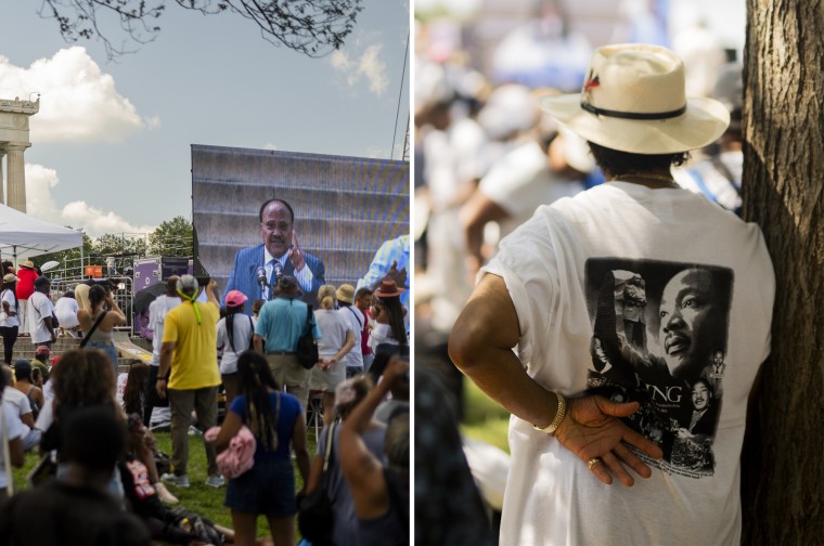 Martin Luther King III speaks at the 60th anniversary of the March on Washington. 