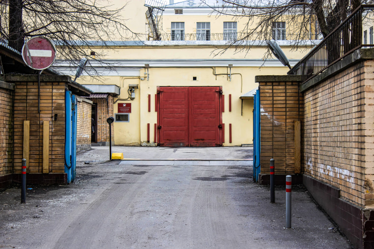 The main entrance to the Lefortovo prison in Moscow on April 4, 2023.