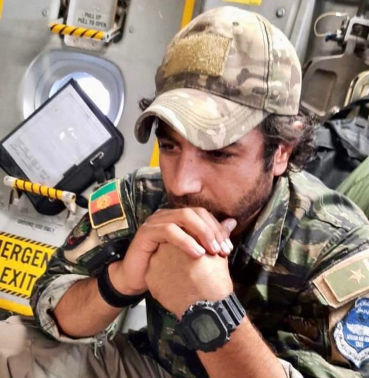 Nasir Andar on a flight in Afghanistan.