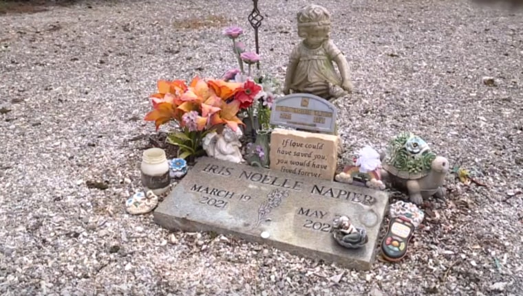 Iris Noelle Napier's grave.