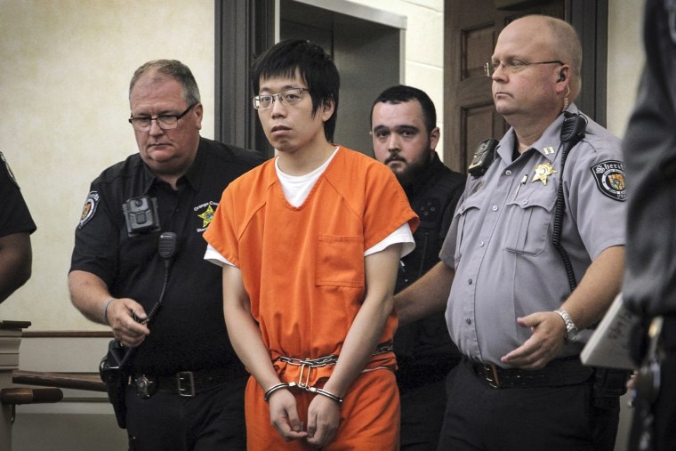 Image: Tailei Qi makes his first appearance at the Orange County Courthouse in Hillsborough, N.C., on Aug. 29, 2023.