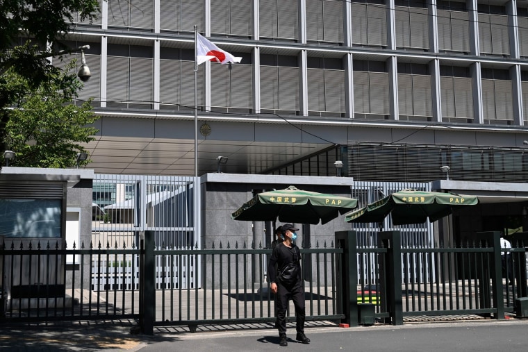 Japan said on August 29 that harassment being faced by Japanese in China after the release of water from the Fukushima nuclear plant was "extremely regrettable", confirming that a brick was thrown at the country's embassy in Beijing.