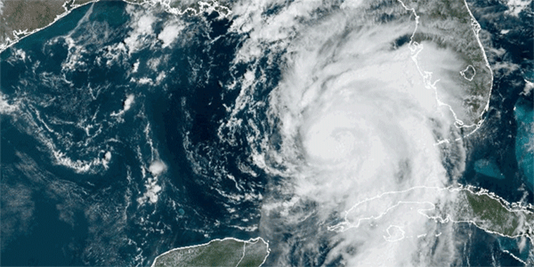 Hurricane Idalia off the Gulf Coast of Florida on Aug. 29, 2023.