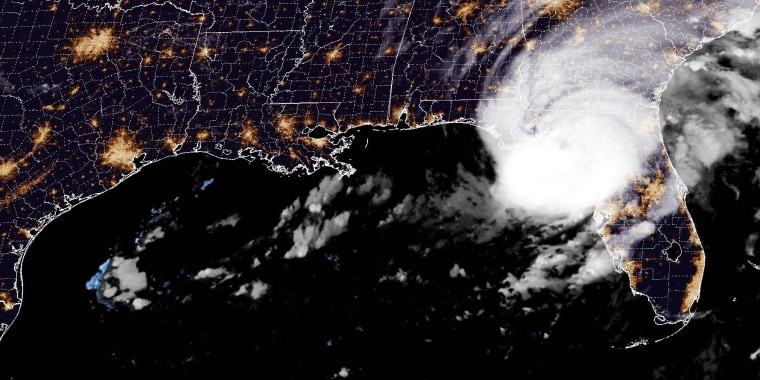 Hurricane Idalia approaches Florida on Wednesday. 