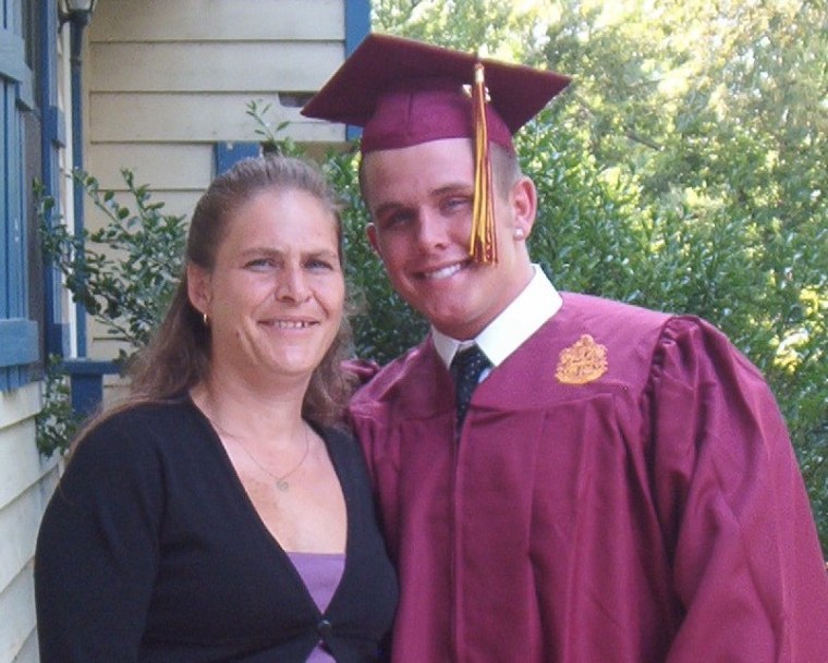 Erika Wilson with her son, Justin Gaines
