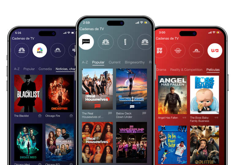 Telemundo app - seires y shows de las otras cadenas de NBC