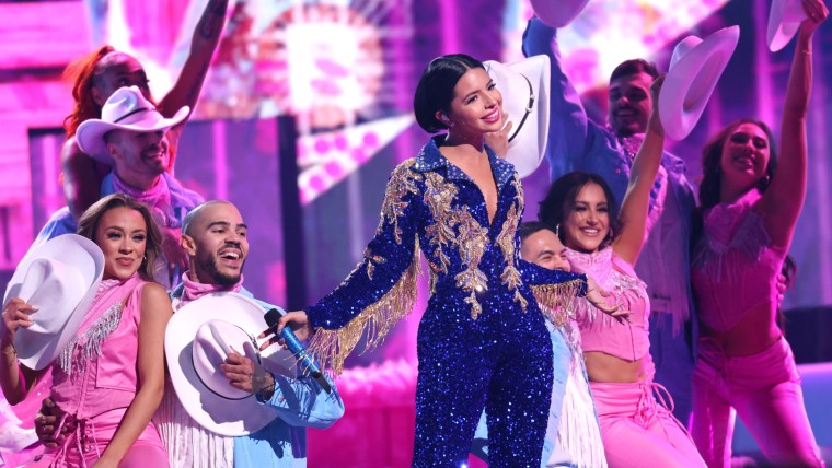 Ángela Aguilar en los Latin Grammy Awards, 2022.