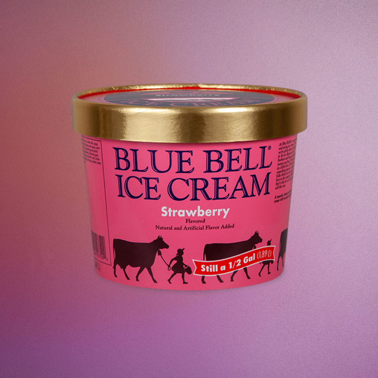 Blue Bell Strawberry Ice Cream