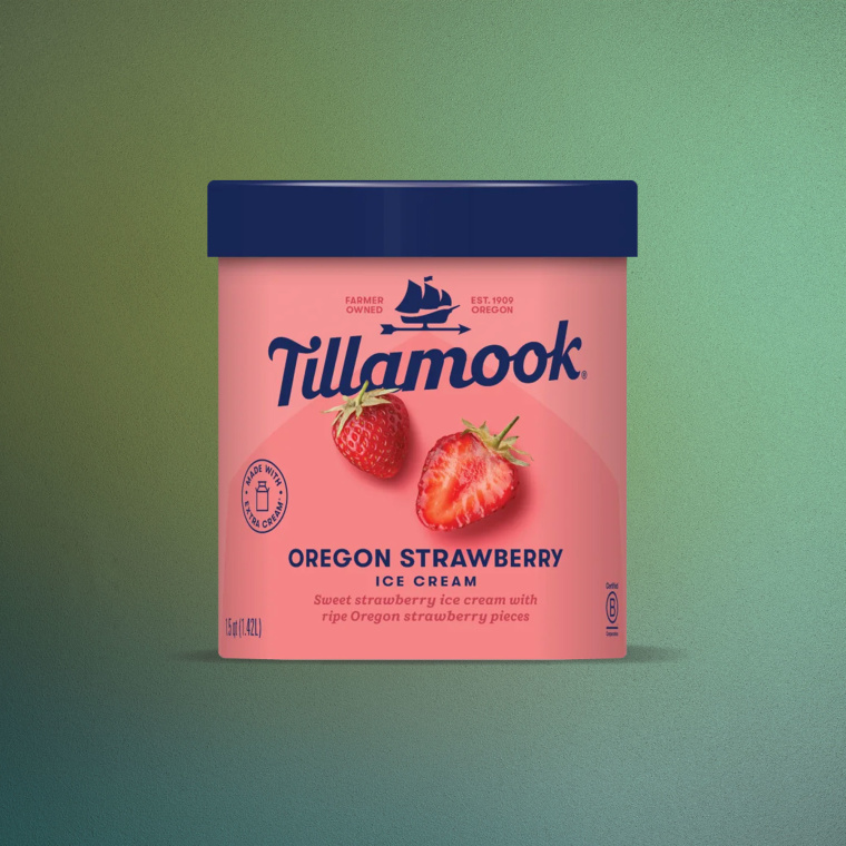 Tillamook Oregon Strawberry Ice Cream