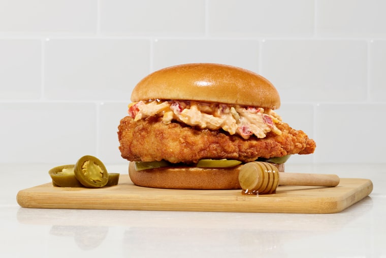 The Honey Pepper Pimento Chicken Sandwich is now available for a limited time.