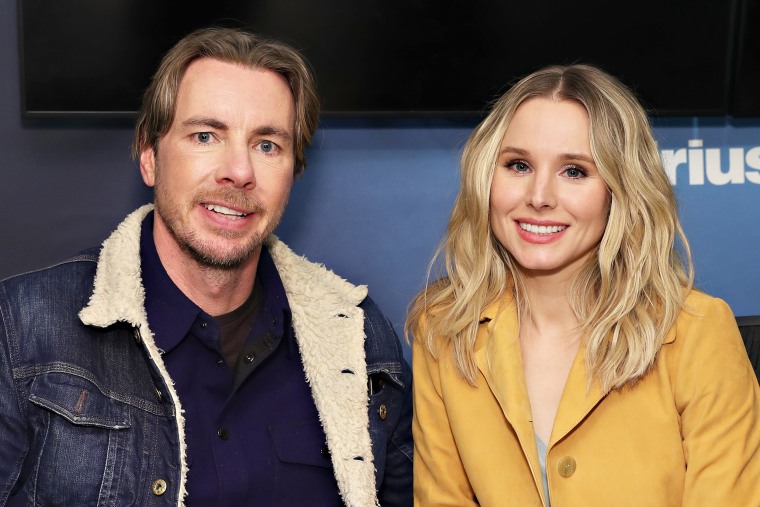 Dax Shepard and Kristen Bell at the SiriusXM Studios