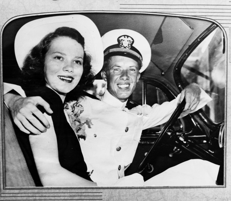 Jimmy Carter and Rosalynn Carter on their wedding day.