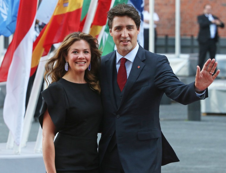 Justin Trudeau and his wife Sophie Gregoire