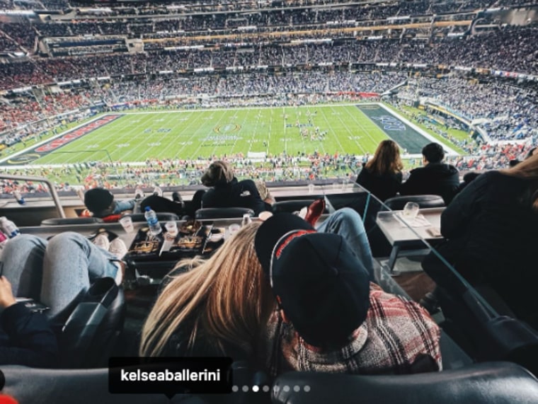 Chase Stokes posted a photo of two people at a football game and tagged Kelsea Ballerini. 