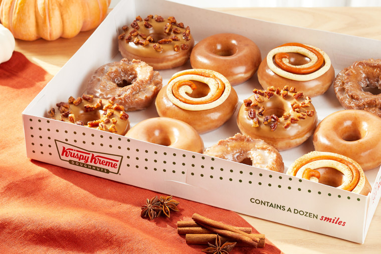 A suite of pumpkin spice-scented doughnuts are now available.