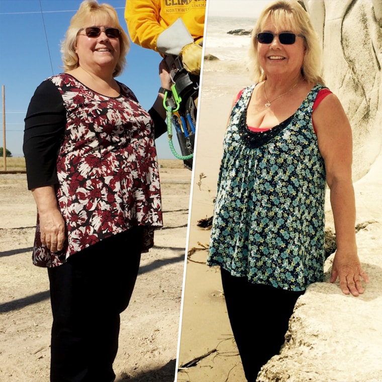 Wendy Tell before and after her weight loss.
