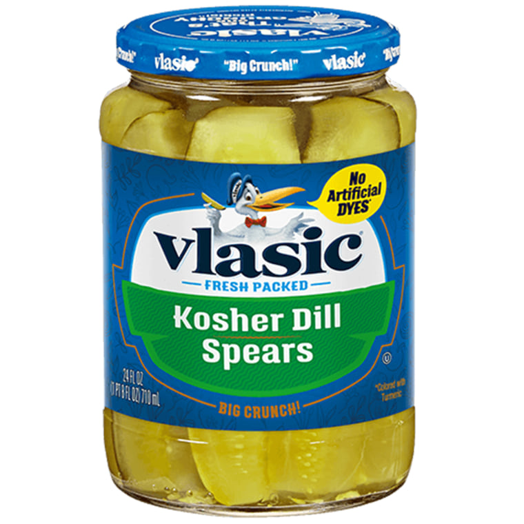 A jar of Vlasic pickles, which does not say the word “pickle” on it. 