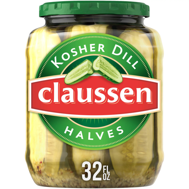 A jar of Claussen pickles, which does not say the word “pickle” on it.