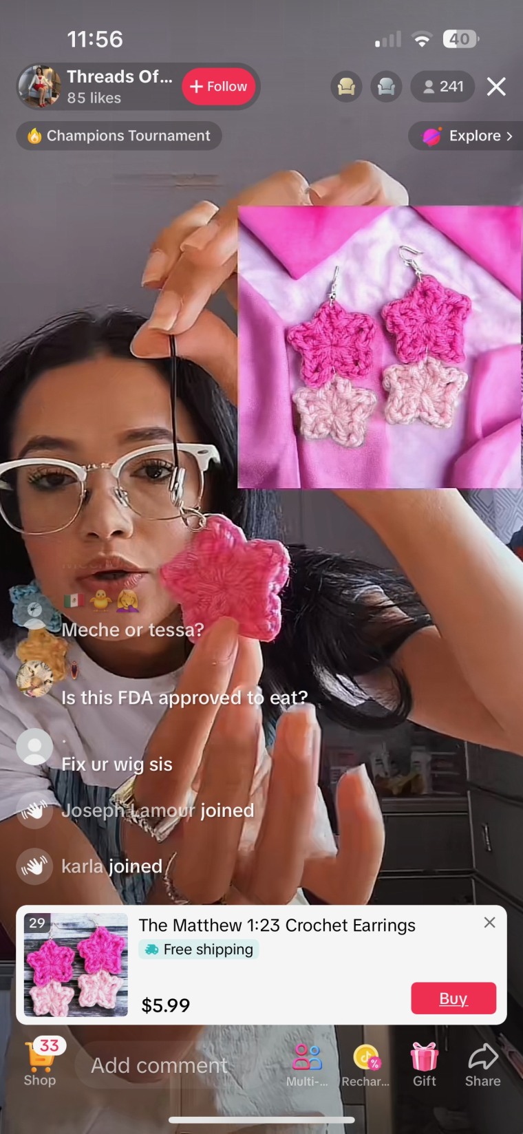 TikTok Live now includes a Shop feature for some accounts.