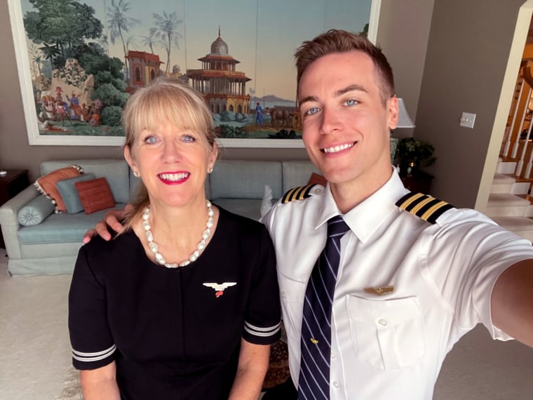 Pilot Flight Attendant mother son