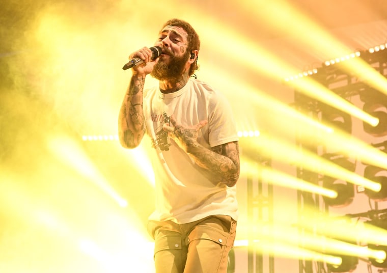 Post Malone performs on Day 1 of BottleRock Napa Valley Music Festival at Napa Valley Expo on May 26, 2023 in Napa, California. 