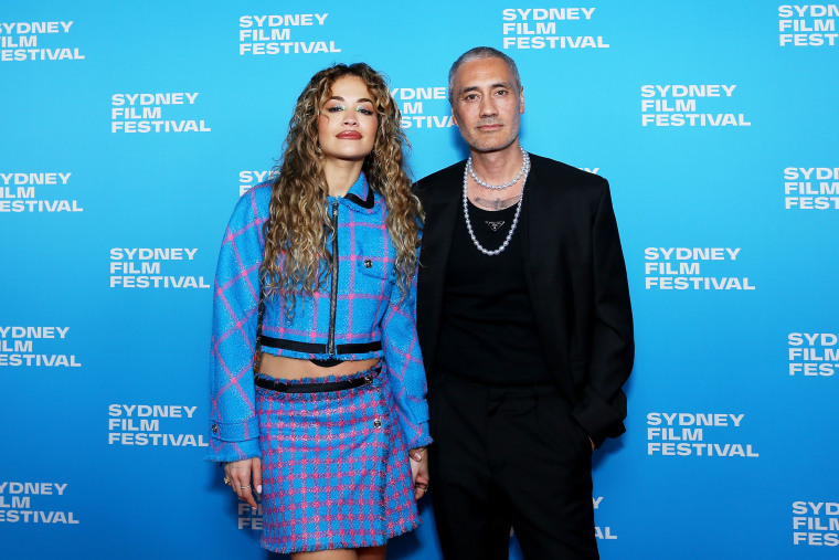 Rita Ora and Taika Waititi attend the Australia premiere of "The New Boy" at the Sydney Film Festival 2023 opening night at State Theatre on June 07, 2023 in Sydney, Australia. 