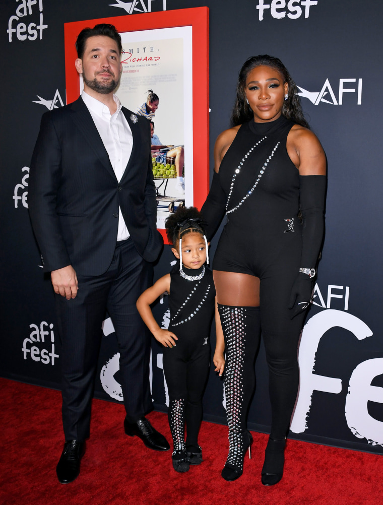 Alexis Ohanian, Alexis Olympia Ohanian Jr, and Serena Williams 