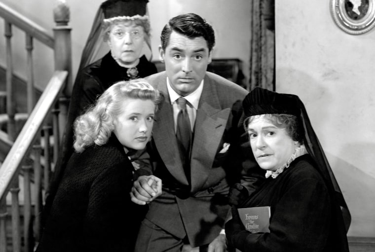 Cary Grant and Priscilla Lane in Arsenic and Old Lace, 1944.