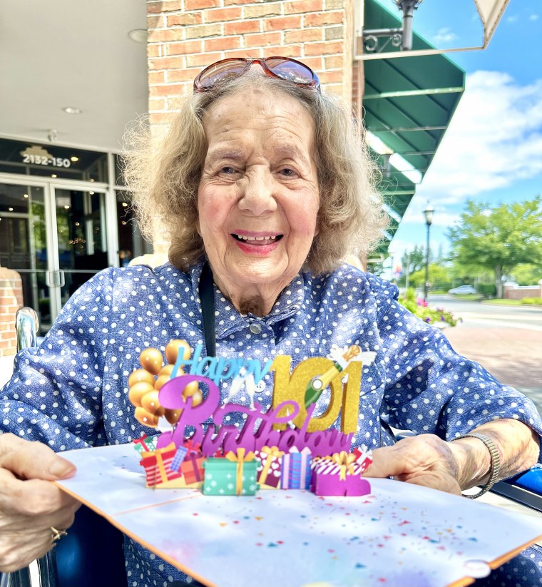 Saldutti, 101, on her most recent birthday.