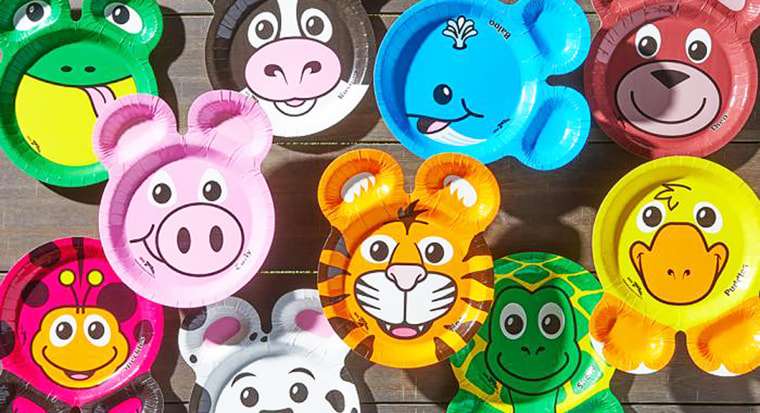 A blast from the past: Hefty’s Zoo Pals plates.