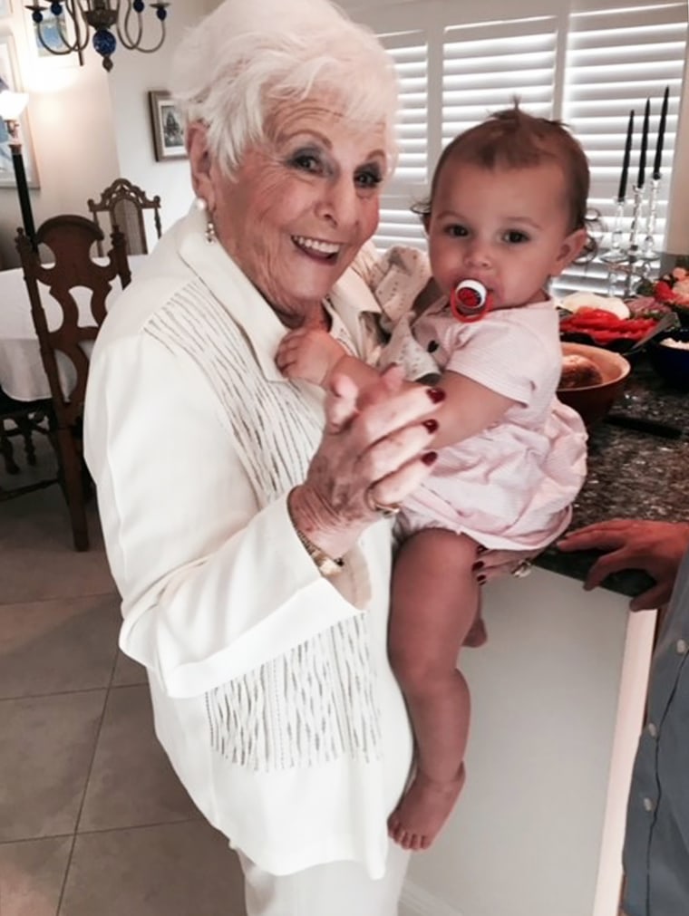 Bernstein with one of her her great-grandchildren.