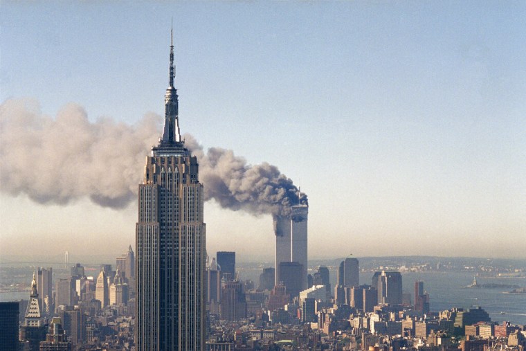 El inicio del incendio de las torres del World Trade Center, el 11 de septiembre de 2001. 