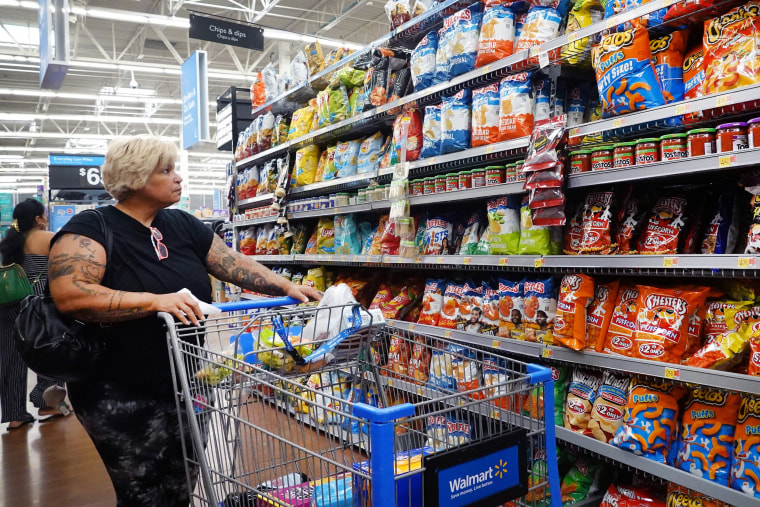 A person shops at a supermarket in Chicago