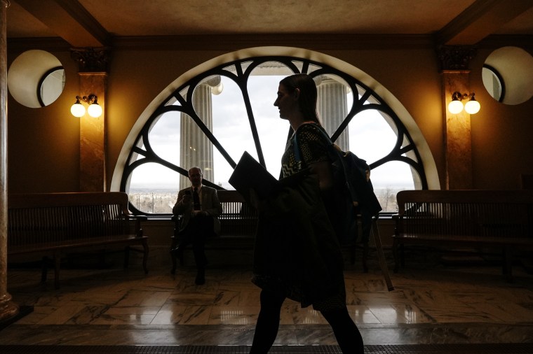 State Rep. Zooey Zephyr begins her first day of remote voting at the State Capitol, on April 27, 2023 in Helena, Mont.