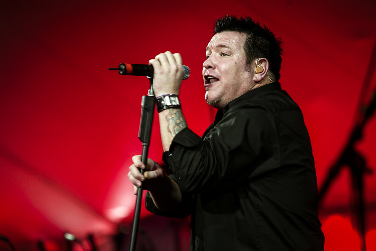 Smash Mouth, with singer Steve Harwell, performs on Nov. 8, 2003 in Los Angeles.