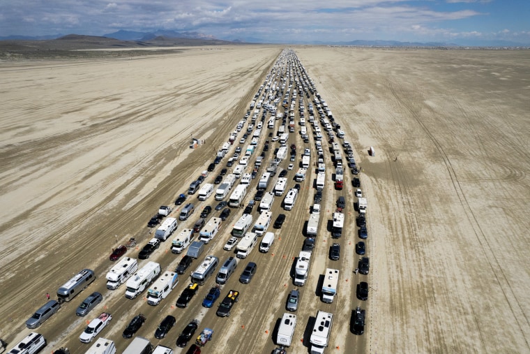 Burning Man exodus begins but revelers face 8hour wait to escape muddy